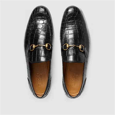 gucci crocodile men's shoes|Men's Gucci Jordaan crocodile loafer .